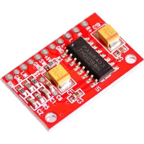50PCS 3W*2 Mini PAM8403 Digital Power Audio Amplifier Board DIY Stereo USB DC 5V Power Supply PAM8403 for arduino Module
