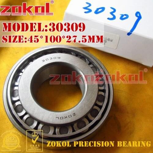 ZOKOL bearing 30309 7309E Tapered Roller Bearing 45*100*27.5mm