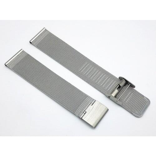 17mm 19 mm Silver Mesh watch strap band Milanese Loop Steel Bracelet Wrist Watch Band Strap