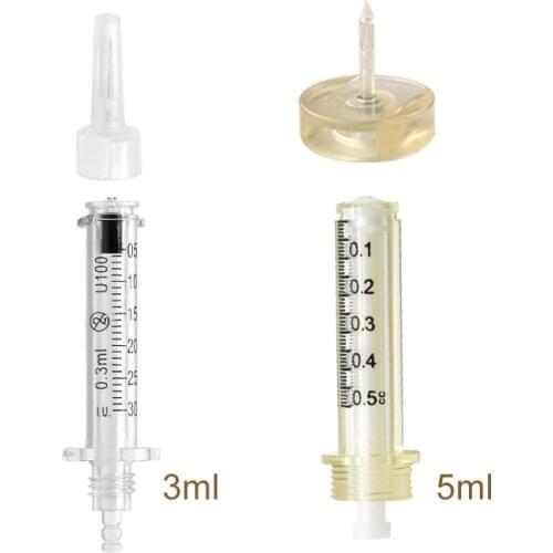0.5ml 0.3ml Syringe Ampoule for Mesotherapy Gun hyaluronic pen lip injection gun High Pressure Wrinkle Removal Water Syringe