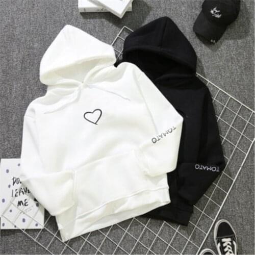 Fashion Love Heart Womens Casual Lover Couples Cotton Blend Sweatshirts For Autumn Pullovers streetwear Print Hoodies