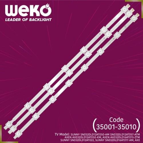 TV LED BAR- TKD320022000-X2-A- YAL03-0083528M-01 - A TYPE- 63.1 CM 8 LEDS--X2-B-- YAL03-0073528M-03 - B TYPE-7 LEDS TOTAL 3 PCS