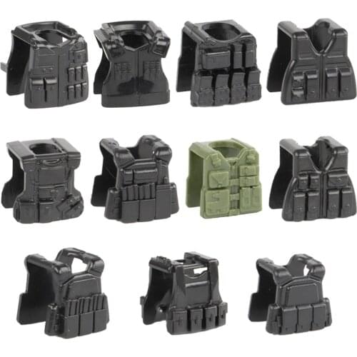 WW2 Military Weapon Accessories Germany Modern military soldiers Body Armor Arms Police Tactical Vest Figures Parts Blocks