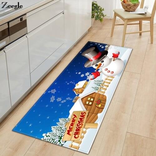 Zeegle Rugs and Carpets for Home Living Room Non-slip Hallway Carpet Bathroom Shower Mat Christmas Decoration Bedside Carpet Mat