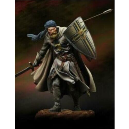 1/24 75MM ancient warrior Medieval Knight 75 mm Resin figure Model kits Miniature gk Unassembly Unpainted
