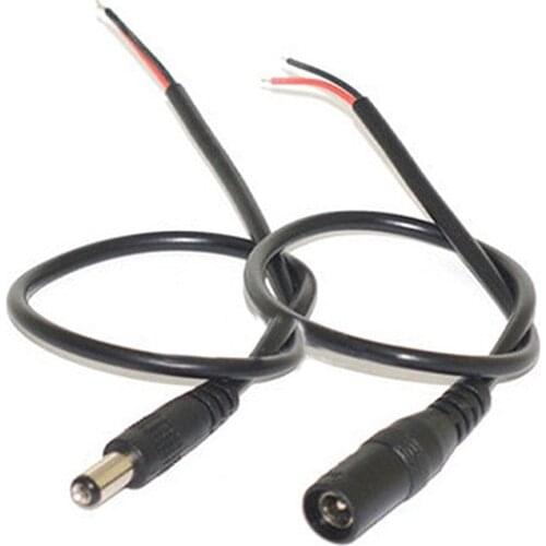 1Set 5.5x2.1 Plug DC male or Female Cable Wire Connector For 3528 5050 LED Strip Light For diy