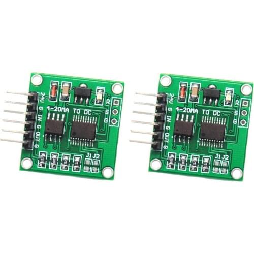 2pcs Current to Voltage Signal Module 4-20MA to 0-5V Linear Conversion Transmitter