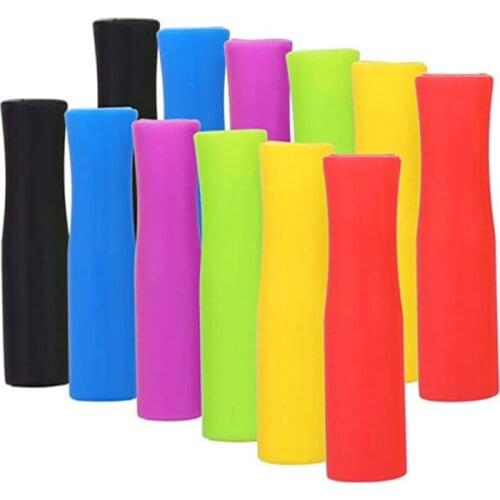 20pcs Caps Anti Burn Teeth Protector Bar Reusable Stainless Steel Straw Food Grade Accessories Silicone Tip No Rattle Cover 6mm