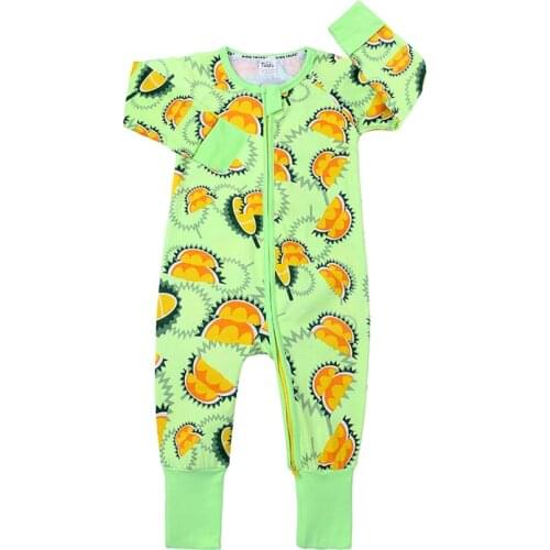 2021 Newborn Baby Rompers Cotton Cute Durian Fruit clothes Baby Boys Girls Fashion Infant Unisex Kids Long Sleeve Jumpsuit