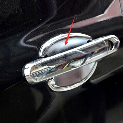 Fit For Kia Sorento 2013 ABS chrome 4pcs Side Door Handle Bowl Cup Molding Trim Cover Car Exterior Protective Accessories