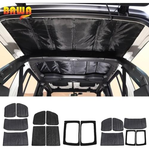 BAWA Headliner Roof Heat Insulation Cotton Kits Sound Deadener Cover for 4-Door Jeep Wrangler JL 2018-2021