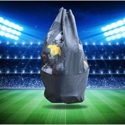 Large Capacity Bag Outdoor Basketball Volleyball Big Ball Adjustable Bag Heavy Duty Ball Mesh Soccer Equipment