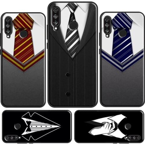 SUIT UP GENTLEMAN TIE BOW Case For Huawei Mate 20 Lite P40 P30 P20 Pro P Smart Y7 2019 Nova 5T Honor 9X 8X 8A 10i