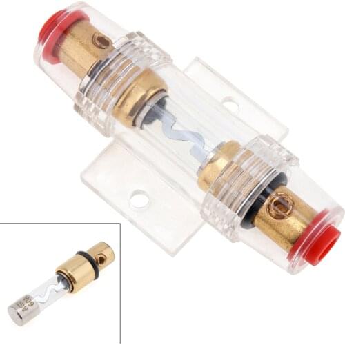 DC 12V Car Audio Refit Fuse Holder 8 Gauge 60A Car Stereo Audio Circuit Breaker Inline Fuse