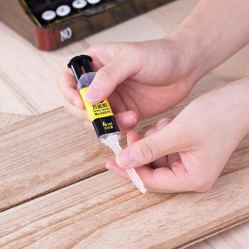 Deli 4ml Super Liquid AB Glue Office Home Supply Repair Glass Metal Wood Rubber Waterproof Strong Curing Adhesive Nail Gel Glue