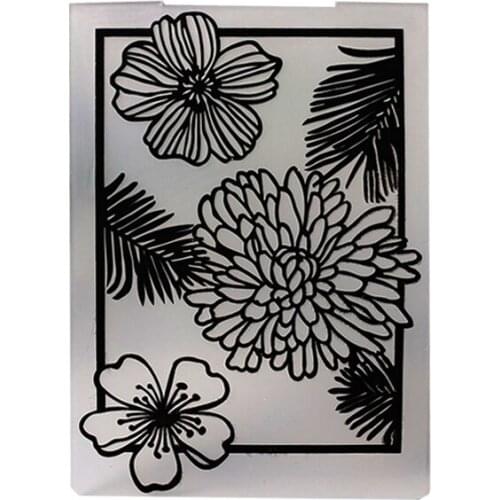 DIY Scrapbooking Flowers Gift Rose Flower Embossing File Templates Card Plastic Template Garden Crafts Sewing Embossing Folders