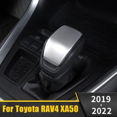 For Toyota RAV4 XA50 2019 2020 2021 RAV 4 Highlander 2021 ABS Car Gear Shift Head Cover Trim Decoration Stickers Accessories