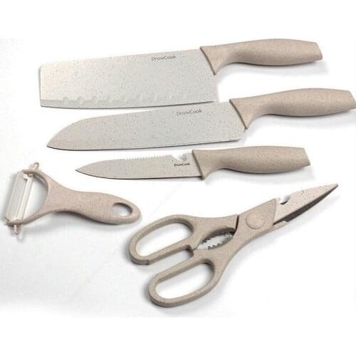 Complementary Food Fruit Kitchen Knife Set Ceramic Scissors Knives Cutter Set Meat Vegetable Cooking Home Tools 5/6/7 Pieces