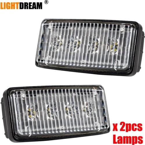 RE161288 5.5x2.5 inch Rectangular Led Headlight Fits Sound Gard Led Hood Light For John Deere Tractor Work Lights x2pcs