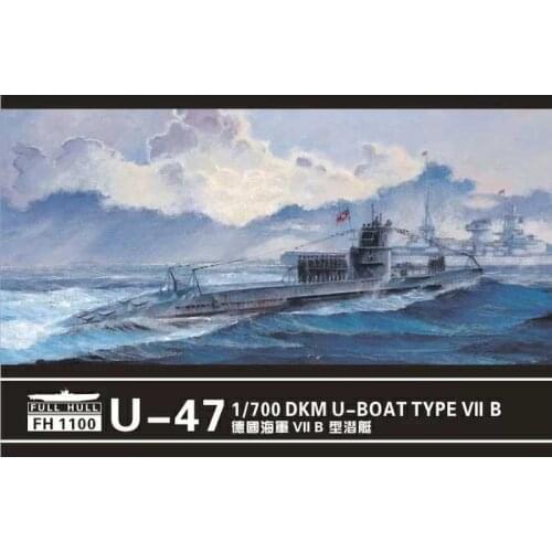 Flyhawk FH1100 1/700 DKM U-47 submarine U-boat Type VII B - Scale model Kit