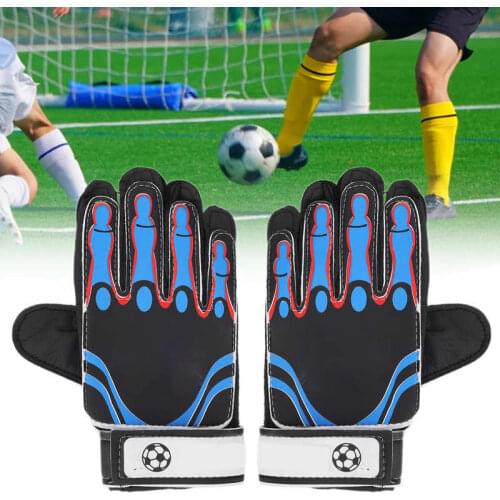 Football Goal Keeper Gloves Kids Anti-Slip Latex Palm Finger Protection Soccer Goalkeeper Gloves v