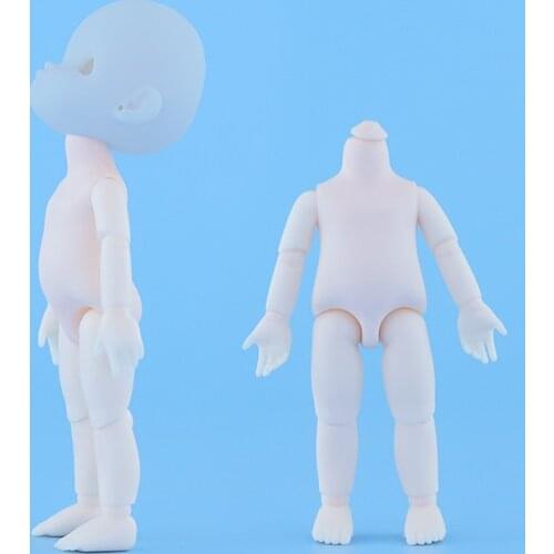 5pcs/lot 16 Cm Doll Body 40 Degrees Rotate Neck Ob11 White Skin 13 Joint Moveable BJD 1/8 Naked Baby Doll Accessories