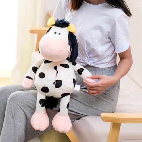 Cute Cartoon Cow Cattle Soft Plush Doll Sleeping Toy Kids Gift Home Decoration