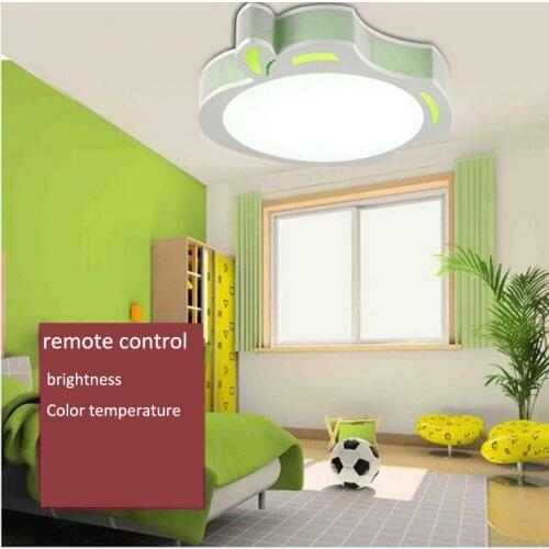 Cartoon Children Room Acryl LED Ceiling Lamp Apple Shape Remote Control Double Color Segmentation Light Eye-protective Lamp