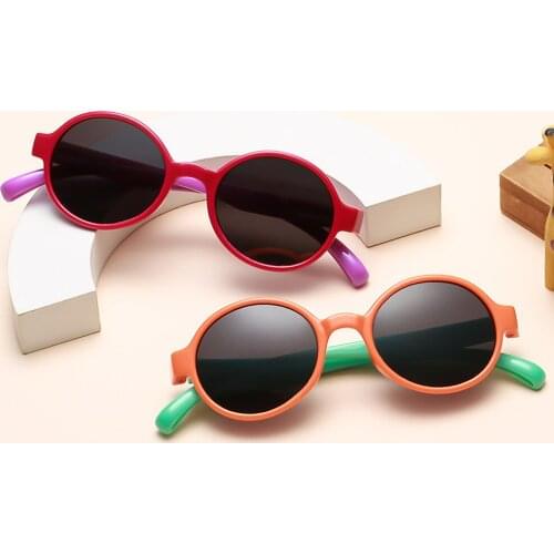 2021 New Kids Polarized Sunglasses Oval Silica Gel Children Sun Glasses Boys Girls Safety Glasses Baby Infant Shades Eyewear UV
