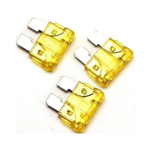 100PCS Medium 20A Yellow Coded Blade Fuse Assorted Car Fuse for Auto Cars&Trucks