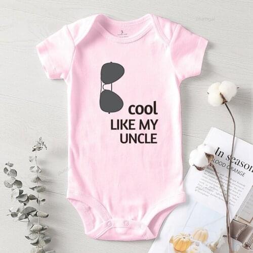 Infant Girl Clothes Cool Newborn Baby Winter Costume Boy Clothing Printing Uncle Toddler Girls Undershirts Newborns Rompers
