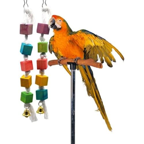 Parrots Bird Cage Toys Bird Swing Hanging Chewing Wooden Accessories For Pet Toy Swing Stand Parakeet Cage Toy Pet Supplies