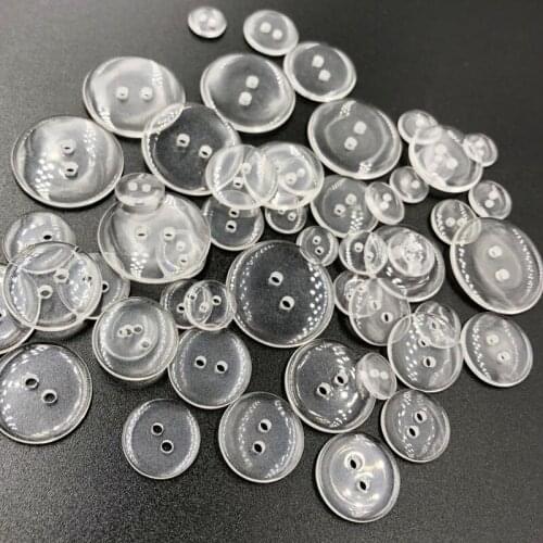 50 pcs 10mm/12mm/15mm/20mm/25mm Resin Sewing Buttons Plastic Buttons Apparel Supplies Accessories Wholesale 2-Holes PH184