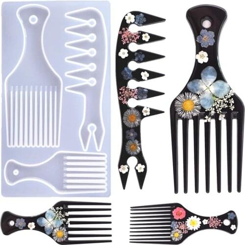 Comb Mirror Resin Casting Molds Kit Silicone Epoxy Resin Molds Silicone Comb Mold Craft Making