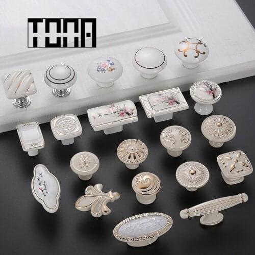 Single-hole drawer handle European-style Knobs bedside table handle Cabinet Knobs accessories single-head door handle