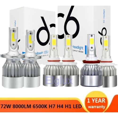 H11 H4 H7 Led 12V Hb3 Hb4 Headlights Lamps 12000Lm H1 H8 H9 9005 9006 Led Car Light Bulbs Turbo CSP 6500K 4300K 8000K