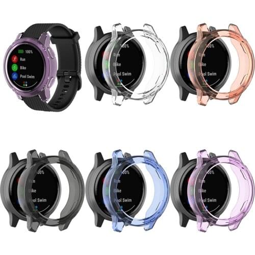 Ultra-Slim TPU Clear Watch Case Cover for Garmin Active /vivoactive 4 Smart Watch Protective Case Screen Protector Accessories