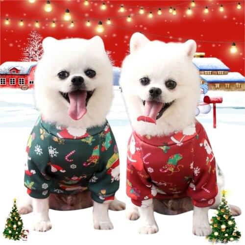 Pet Dog Christmas Dress Winter Warm Yorkie Chihuahua Clothes Dresses Pet Dog Cat Clothing Dog Sweaters