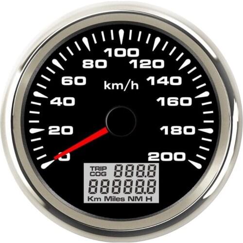 7 Colors Backlight 85mm GPS Speedometer Gauges IP67 Waterproof TRIP COG LCD Display for DC 9-32V