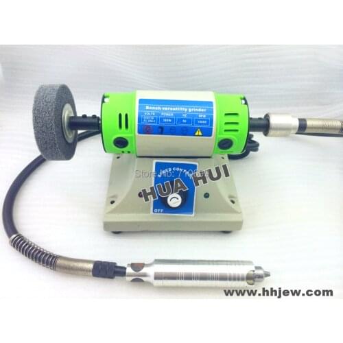 220V 320W Bench Versatility Grinder, Lathe Machine Electric Bench Buffer Polisher Buffing Polishing Machine For Jade jewelry