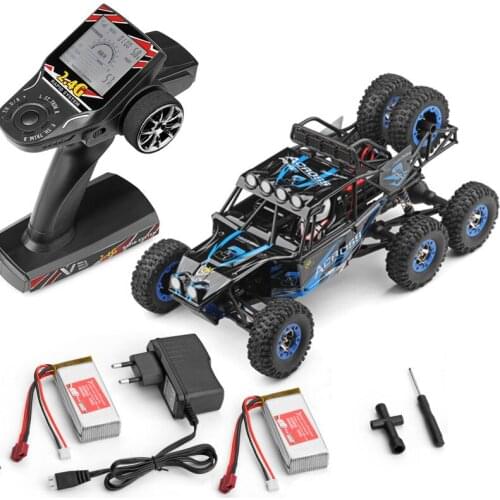 6CH Remote Control Car Four-wheel Drive RC Car Motor 550 Climbing car Adult high-speed 40km/H drift LED car lights Boys Kid Gift