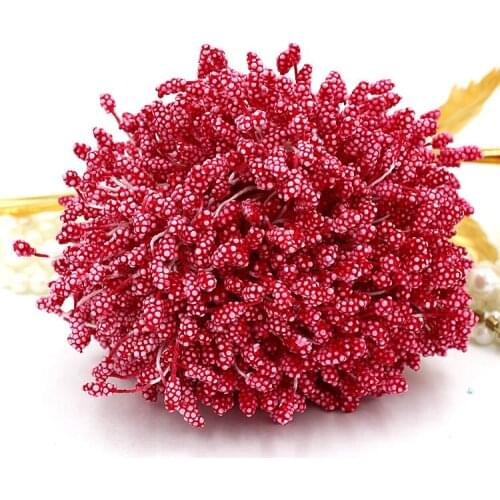 Free Shipping New Arrival 800pcs/Lot 5mm Red Foam Flower Stamen Pistil Cake Decoration Craft DIY Hot Sales