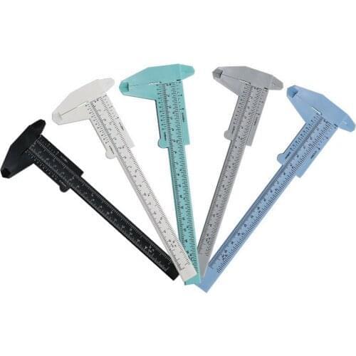 By dhl 200pcs Micrometer Plastic Vernier Caliper Gauge 0-150MM Mini Ruler Accurate Measurement Tools Standard Vernier Caliper