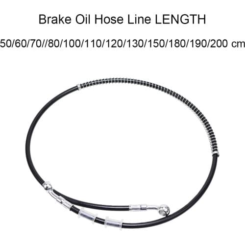10mm Motorcycle Dirt Bike Braided Steel Hydraulic Reinforce Brake line Clutch Oil Hose Tube Pipe Universal 500-2000mm
