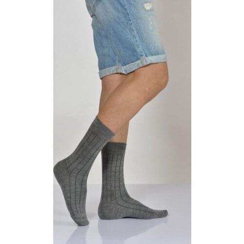 Idilfashion Male Derbili Wool Socket Stocking-Light Gray-E-ART215 (3'LÜ PACKAGE)