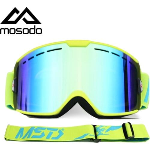 Mosodo Ski Goggles Double Layer Polarized Lens Skiing Anti-Fog UV400 Snow Goggles Lightweight Men And Women Ski Glasses