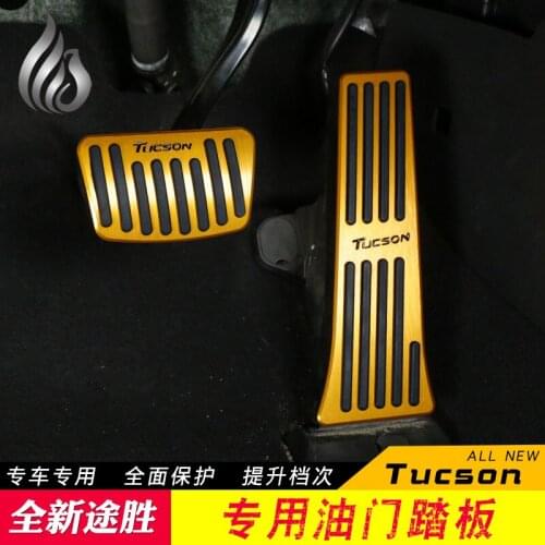 Fuel Brake Foot Rest pedals Plate Non slip Accelerator brake pedal Pads cover For Hyundai Tucson 2015 2016 2017 2018