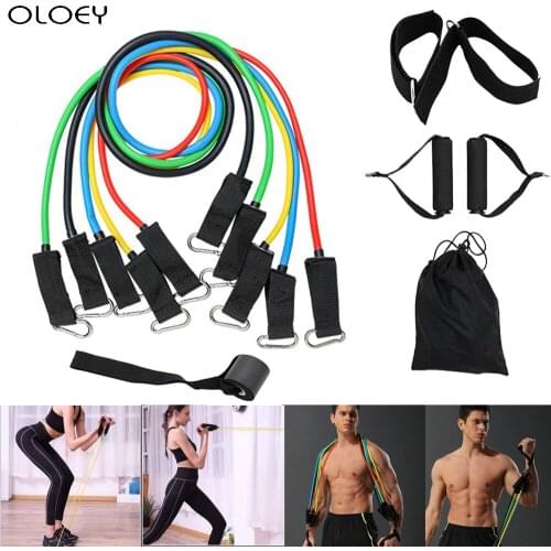 New High quality Resistance Bands Set Yoga Exercise Fitness Band Rubber Loop Tube Bands Gym Fitness Exercise Pilates Yoga Brick