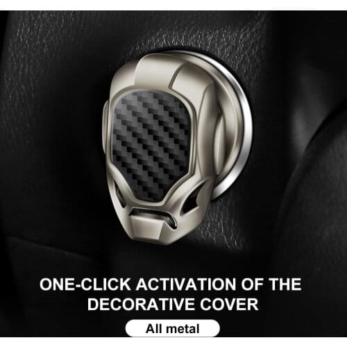 One Button Ignition Key Decorative Ring Cover Car engine start / stop button For BMW Benz And other models Accessories Sticker