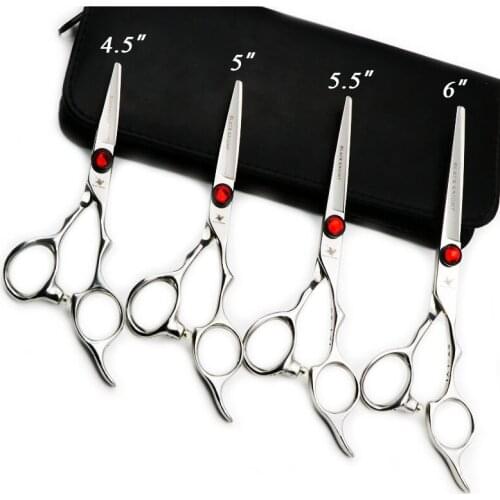 4.5''/5''/5.5''/6'' Professional Pet Scissors Dog Grooming Cutting Shears Kit for Animals Japan440C with Bag High Quality